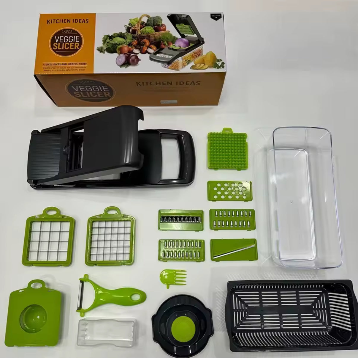 Taglia verdure con contenitore