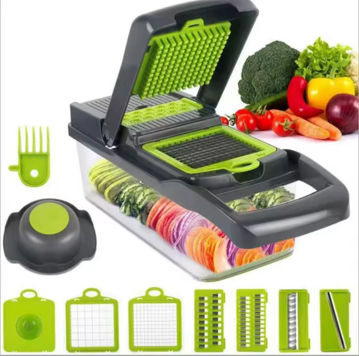 Taglia verdure con contenitore
