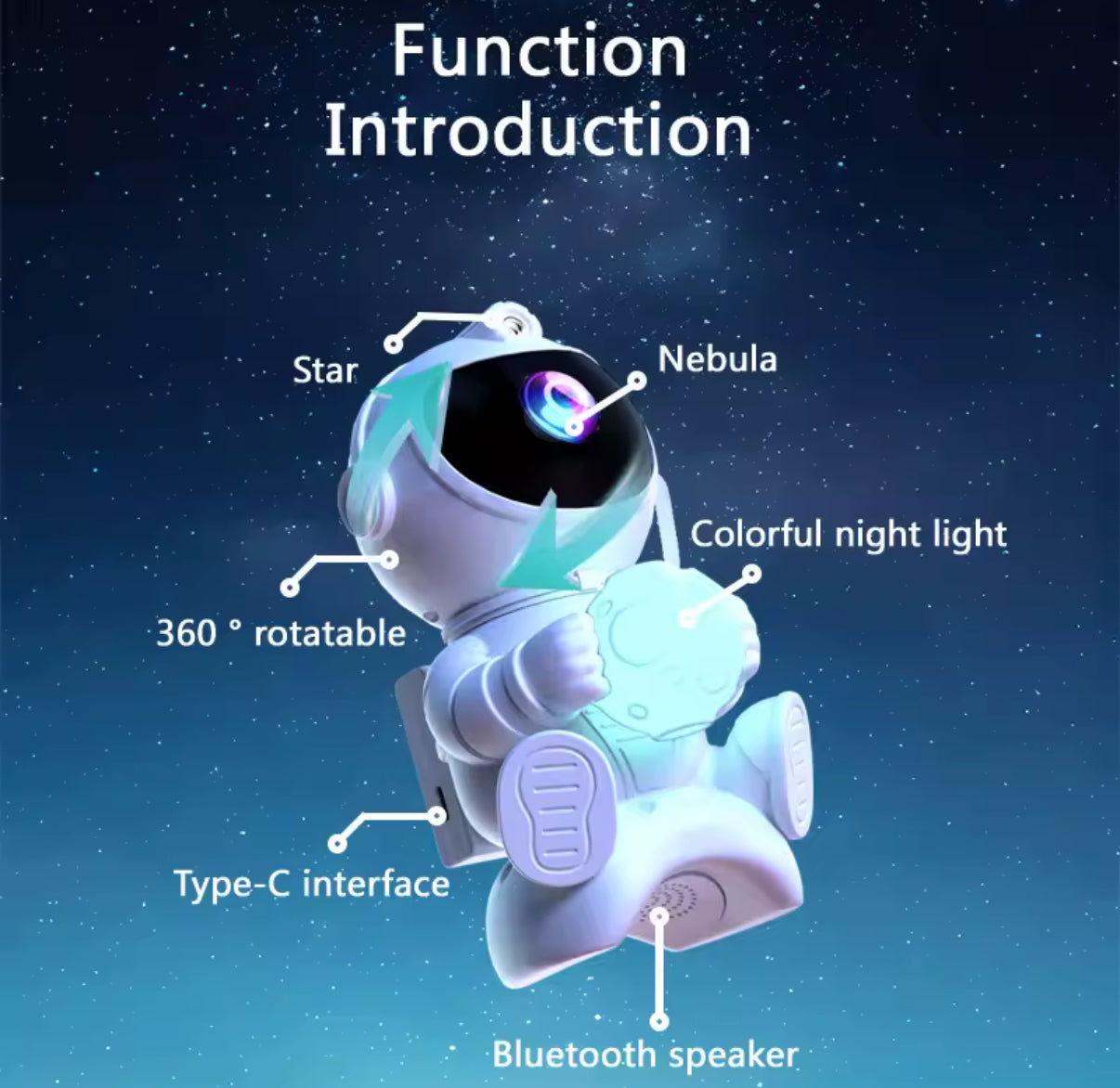 Proiettore led a forma di astronauta